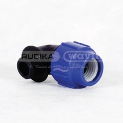 Rucika Black Male Threaded Elbow 90